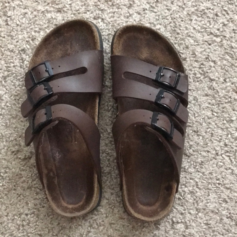 Brown Leather Birkenstock Betula sandals, 7